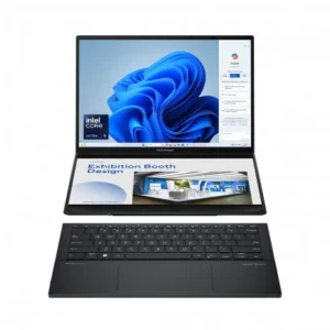 ASUS ZENBOOK DUO OLED UX8406MA-OLEDI7IG | Intel Core Ultra 7 155H 1.4GHz, 16GB RAM, 1TB SSD, 14.0" WQ+ OLED Touch Screen, Intel Arc Graphics, Win11 Home, Eng-Arab K/B, Grey